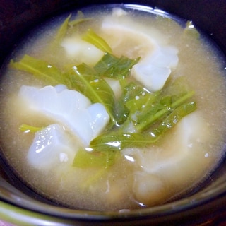 白ゴーヤ&空芯菜の味噌汁